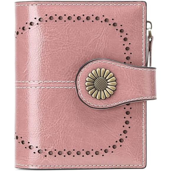 SENDEFN Small Womens Wallet Leather Bifold Card Holder RFID Blocking with Zipper - Picture 7 of 7
